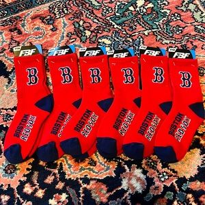 6 Pairs of Boston Red Sox Socks Size Youth